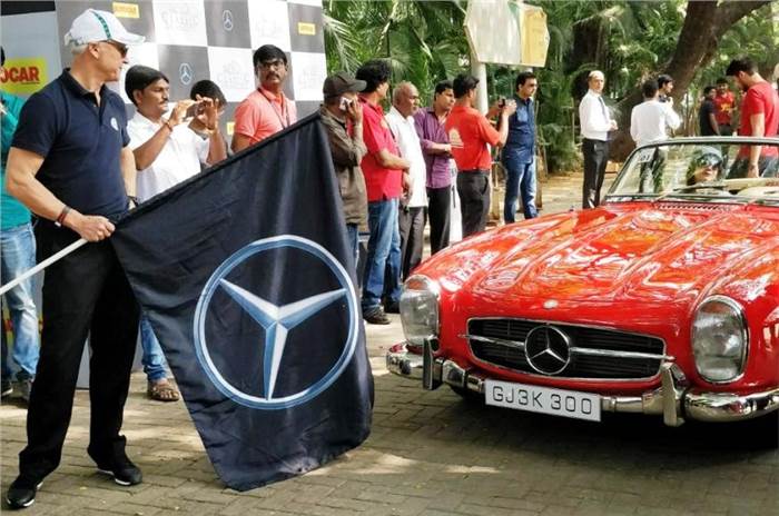 Record entries for Mercedes Classic Car Rally